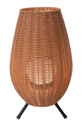 Lucide COLIN IP44 - Oplaadbare Tafellamp Binnen/Buiten - Accu/Batterij - LED 3 StepDim - 1x3W 3000K - IP44 - Naturel