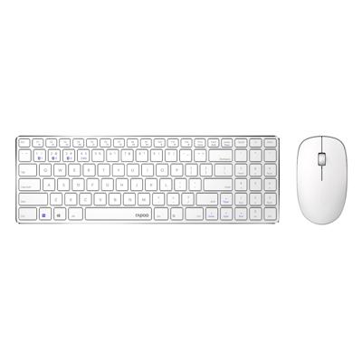 Rapoo 9300m multimodus draadloze ultraslanke desktop combo set qwerty wit