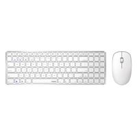 Rapoo 9300m multimodus draadloze ultraslanke desktop combo set qwerty wit - thumbnail