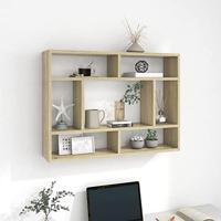 VidaXL Wandschap 75x16x55 cm bewerkt hout sonoma eikenkleurig - thumbnail