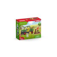 Boswachter met voertuig, Schleich-kofferbak met 1 voertuig met trieul, 1 geleed menselijk beeldje, 1 hondenbeeldje, voor kinderen - thumbnail