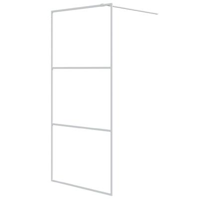 Inloopdouchewand 90x195 cm transparant ESG-glas wit