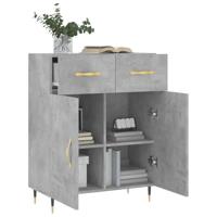 Dressoir 69,5x34x90 cm bewerkt hout betongrijs - thumbnail