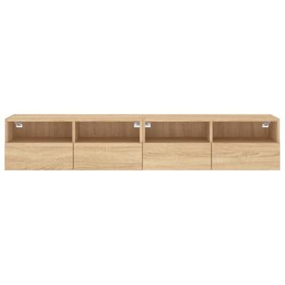 Tv-wandmeubels 2 st 80x30x30 cm bewerkt hout sonoma eikenkleur