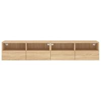 Tv-wandmeubels 2 st 80x30x30 cm bewerkt hout sonoma eikenkleur - thumbnail