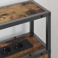 Opberghoofdbord met plank Gerookt eiken 75 cm Bewerkt hout - thumbnail