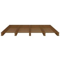 Palletbed massief grenenhout honingbruin 120x200 cm - thumbnail