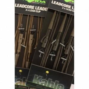 Korda Leadcore Leader Hybrid Lead Clip 3st Gravel Brown