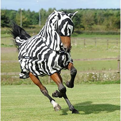 Bucas Buzz-Off Zebra vliegendeken zwart/wit maat:185 Bucas Buzz-Off Zebra vliegendeken zwart/wit maat:185