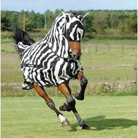 Bucas Buzz-Off Zebra vliegendeken zwart/wit maat:185 - thumbnail