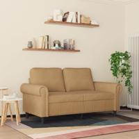 Tweezitsbank 120 cm fluweel bruin - thumbnail