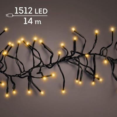 Clusterverlichting 1512 LED 14m CW