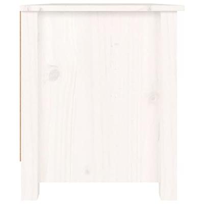 VidaXL Schoenenkast 70x38x45,5 cm massief grenenhout wit