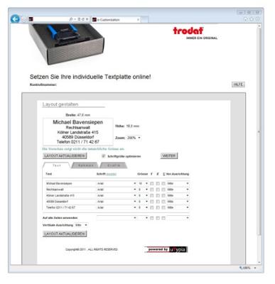 Trodat Printy tekststempel, met voucher Printy 4911, ft 38 x 14 mm, op blister