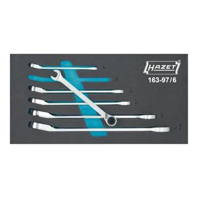 Hazet 163-97/6 Steek-ringratelsleutelset 6-delig Sleutelbreedte (metrisch) 8 - 19 mm