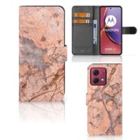 Motorola Moto G84 | Bookcase | Marmer Oranje - thumbnail