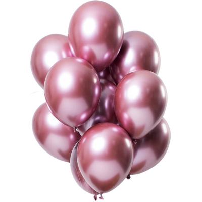Chrome ballonnen Spiegeleffect Roze Premium 33cm - 12st