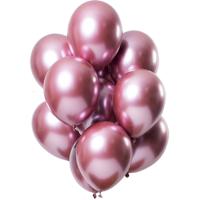 Chrome ballonnen Spiegeleffect Roze Premium 33cm - 12st - thumbnail
