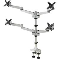 SpeaKa Professional SP-1624824 Swivel 4 fach Tafelbeugel voor monitor Aantal monteerbare displays: 4 Display(s) 25,4 cm (10) - 68,6 cm (27) Zilver-zwart In - thumbnail
