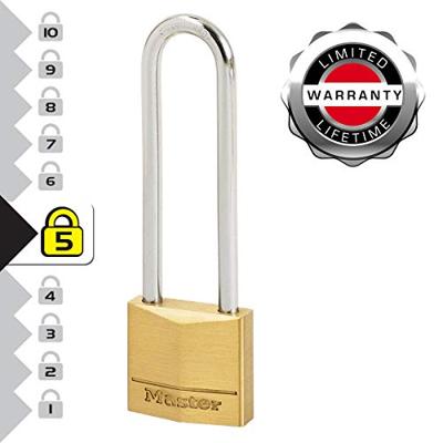 Masterlock 50mm - 64mm hardened steel shackle, 7mm diam. - double locking - 5-pin - 150EURDLJ