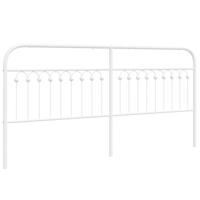 Hoofdbord 200 cm metaal wit - thumbnail