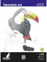 Kangaro K-5331 Tekenblok 27x36cm 200 Gr 20 Vel Wit Fijne Korrel Kopgelijmd - thumbnail