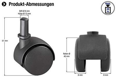 Metafranc Dubbel Wiel 40Mm St+Huls W - WU0800120