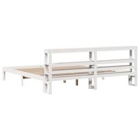 Bedframe met hoofdeinde zonder matras 180x200 cm wit - thumbnail