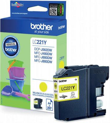 Compatibele inktcartridge Brother lc221y Geel