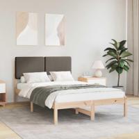 Bedframe met Gevoerd Hoofdgedeelte Taupe 120 x 190 cm - thumbnail