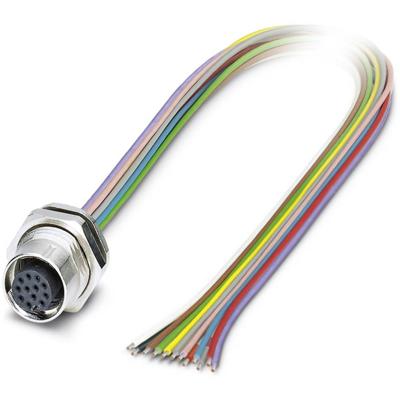 Phoenix Contact 1430446 Sensor/actuator inbouwconnector M12 Aantal polen (sensoren): 12 Bus, inbouw 0.50 m 1 stuk(s)