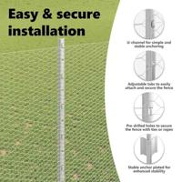 VidaXL Hek met paal zilver 1,6 x 10 m staal - thumbnail