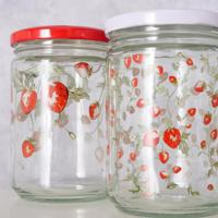 Boltze Home Voorraadpot aardbei 500ml glas - thumbnail