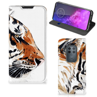 Bookcase Motorola One Zoom Watercolor Tiger - thumbnail