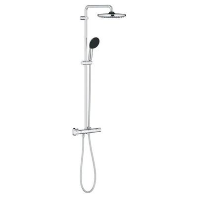 Grohe QuickFix Vitalio Start 250 regendoucheset met 3 straalsoorten en thermostaatkraan Ø25cm chroom