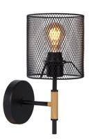 Lucide BASKETT - Wandlamp - 1xE27 - Zwart - thumbnail