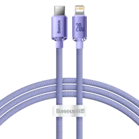 Kabel USB-C naar Lightning Baseus CAJY000205 Paars 1,2 m - thumbnail