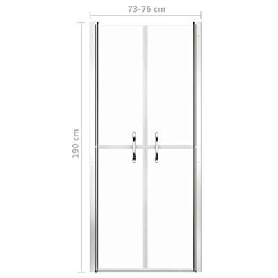 VidaXL Douchedeur 76x190 cm esg transparant