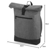Atlantis BG855 Roll-Top Backpack - Grey-Marl/Black - 32 x 44 x 13 cm - thumbnail