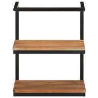 Wandschap 40x30x50 cm massief acaciahout en ijzer - thumbnail
