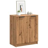 Schoenenkast 59x35x70 cm bewerkt hout artisanaal eikenkleurig - thumbnail