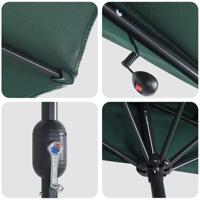 Tuinparasol Groen 294 x 150 x 224 cm Polyester en staal - thumbnail