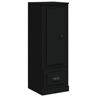 Hoge kast 36x35,5x103,5 cm bewerkt hout zwart - thumbnail