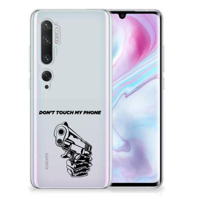 Xiaomi Mi Note 10 Pro Silicone-hoesje Gun Don't Touch My Phone Xiaomi Mi Note 10 Pro Silicone-hoesje Gun Don't Touch My Phone
