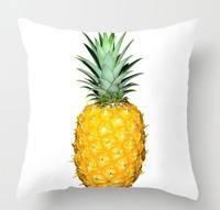 2 stuks 45x45cm geel gestreepte kussensloop geometrische gooien kussen kussensloop afdrukken Cushion kussen zaak slaapkamer Office grootte: 450 * 450 - thumbnail