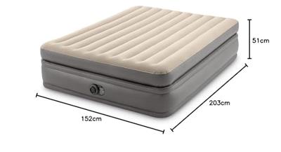 Intex 64164ND QUEEN COMFORT ELEVATED AIRBED Luchtbed (l x b x h) 203 x 152 x 51 cm Beige, Bruin