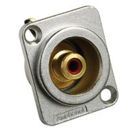 Amphenol ACJD-RED RCA Socket | Type D | Shell Behuizing | Rood - thumbnail