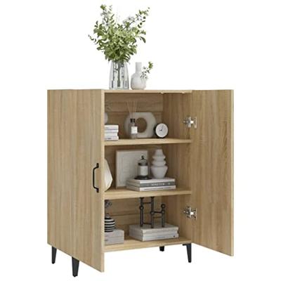 Dressoir 70x34x90 cm bewerkt hout sonoma eikenkleurig Dressoir 70x34x90 cm bewerkt hout sonoma eikenkleurig