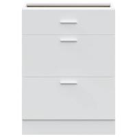 Keuken onderkast Lyon bewerkt hout wit - thumbnail