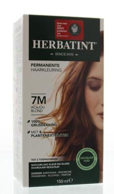 Herbatint Permanente Haarkleuring 7M Blond Acajou Gevoelige Hoofdhuid 150ml